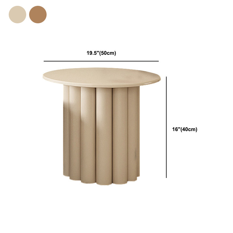 Wooden 4 Legs Coffee Table Round Minimalist Coffee Table for Living Room