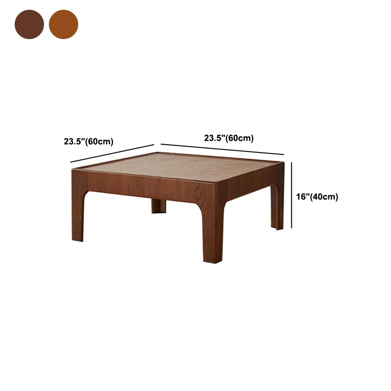 4 Legs Wooden Coffee Table Tray Top Brone Coffee Table 15.7" High