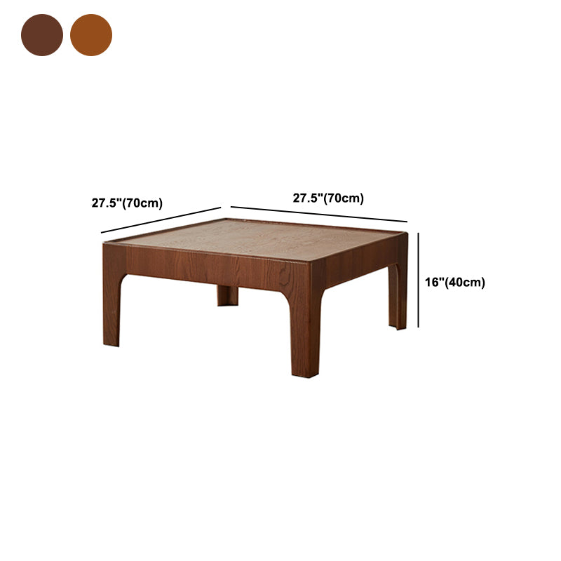 4 Legs Wooden Coffee Table Tray Top Brone Coffee Table 15.7" High