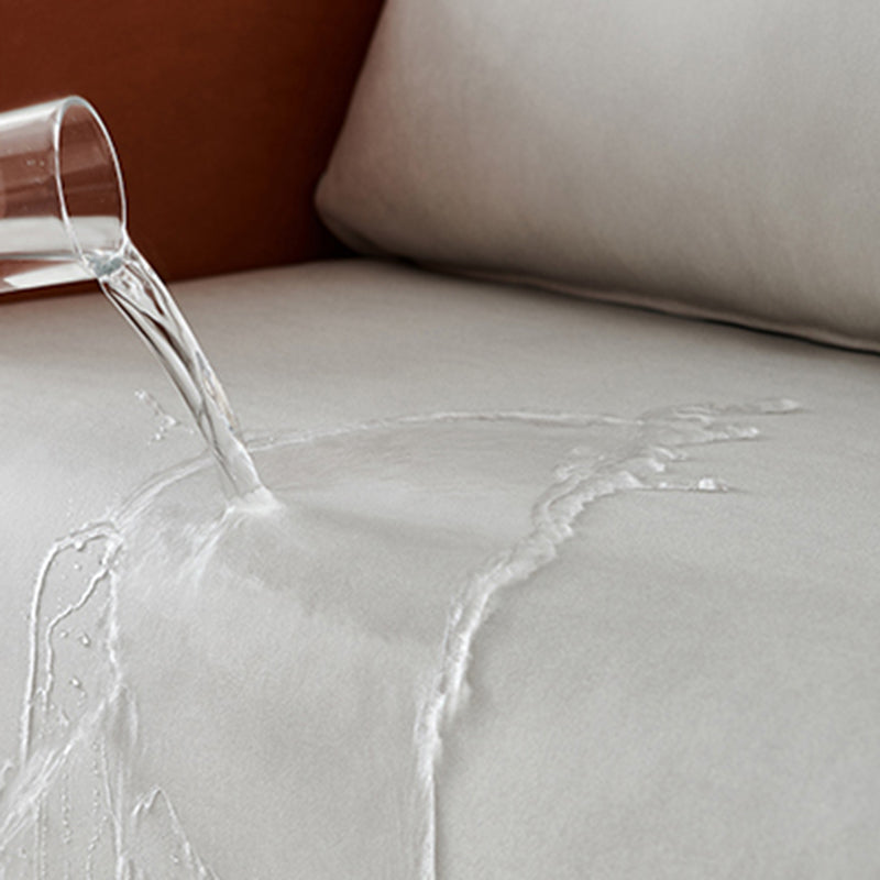 3 Seater 29.5" H Faux Leather Square Arm Sofa for Living Room