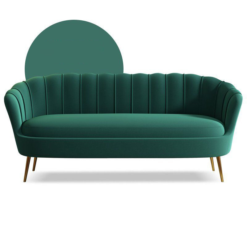 31.5" H Contemporary Sewn Pillow Back Slope Arm Sofa for Living Room