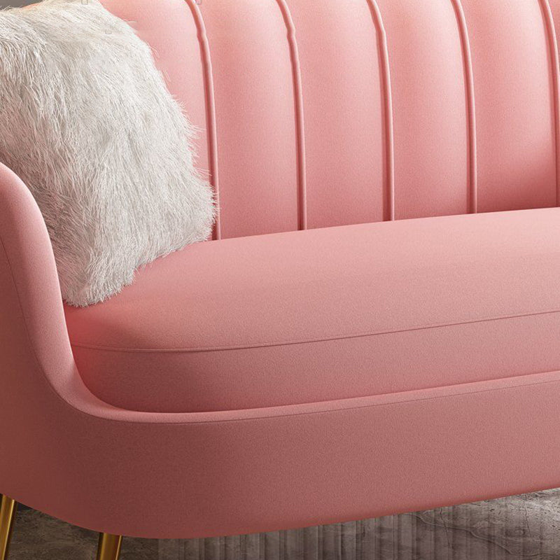 31.5" H Contemporary Sewn Pillow Back Slope Arm Sofa for Living Room