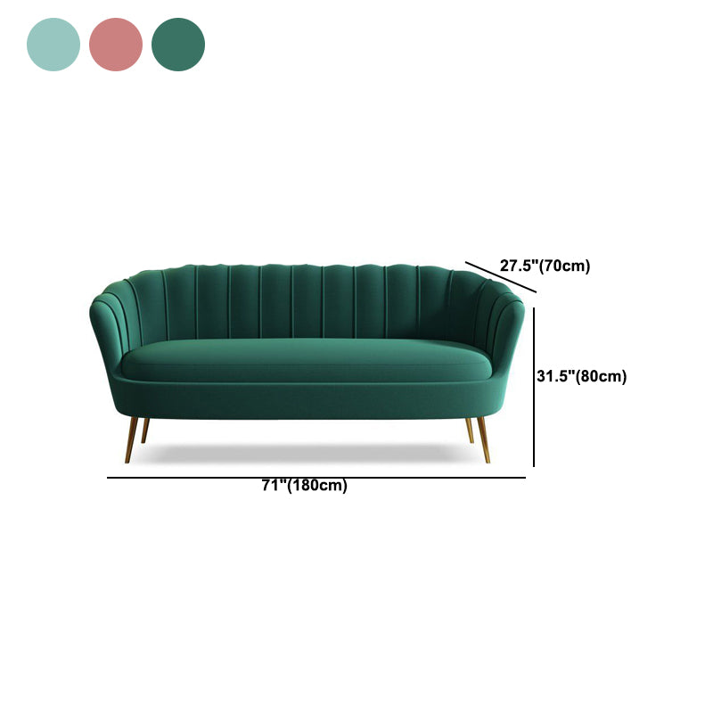 31.5" H Contemporary Sewn Pillow Back Slope Arm Sofa for Living Room