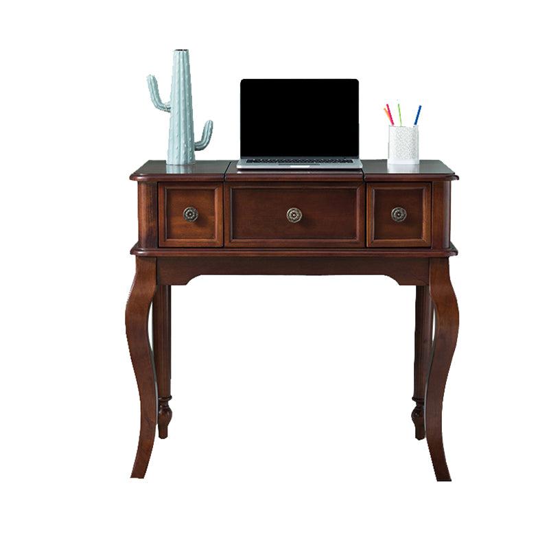 Traditions Rubberwood Vanity Set with Mirror 18.11" Wide Brown Vanity