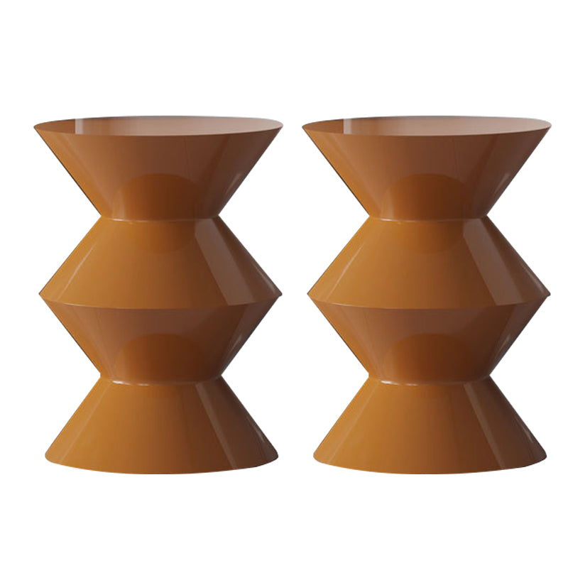 17.75" Tall Mid-century Side End Table Pedestal Round Sofa Side Accent Table