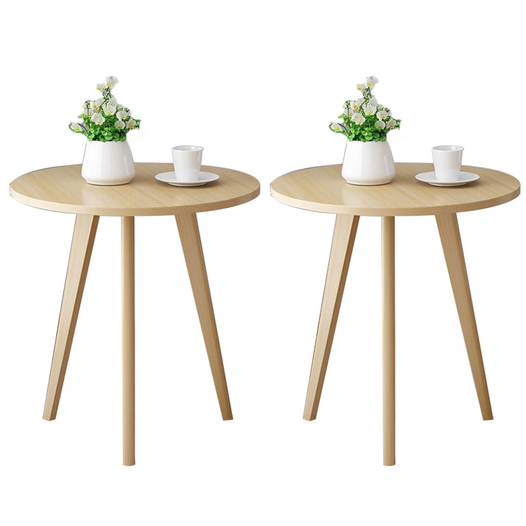 Contemporary Style Side End Table Wooden 3 Legs Round Sofa Side Accent Table