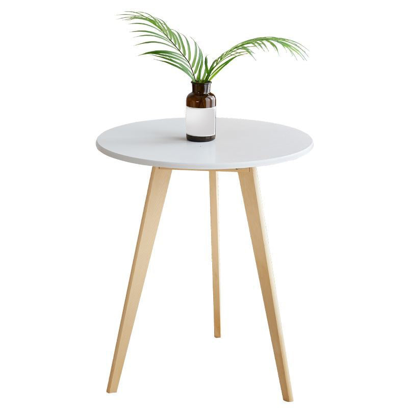 Contemporary Style Side End Table Wooden 3 Legs Round Sofa Side Accent Table
