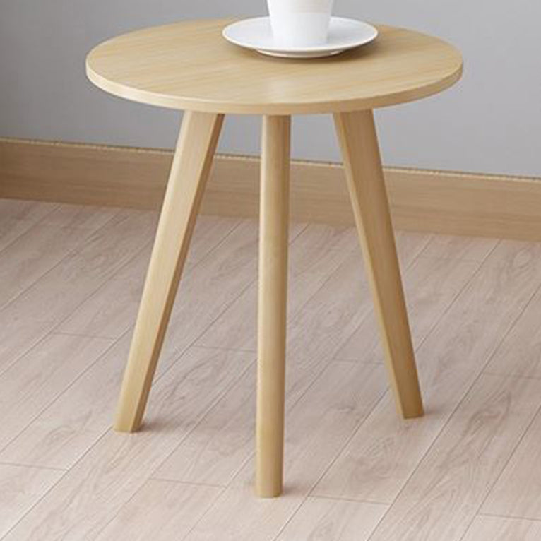 Contemporary Style Side End Table Wooden 3 Legs Round Sofa Side Accent Table
