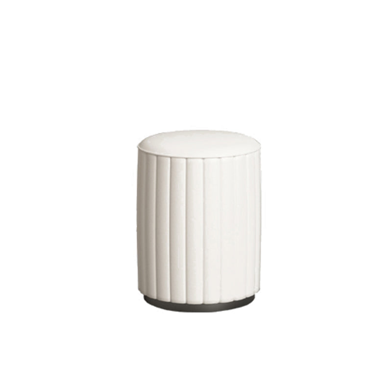Modern Simple 2-Drawer Vanity Table Stone Top Dressing Table in White with Stool