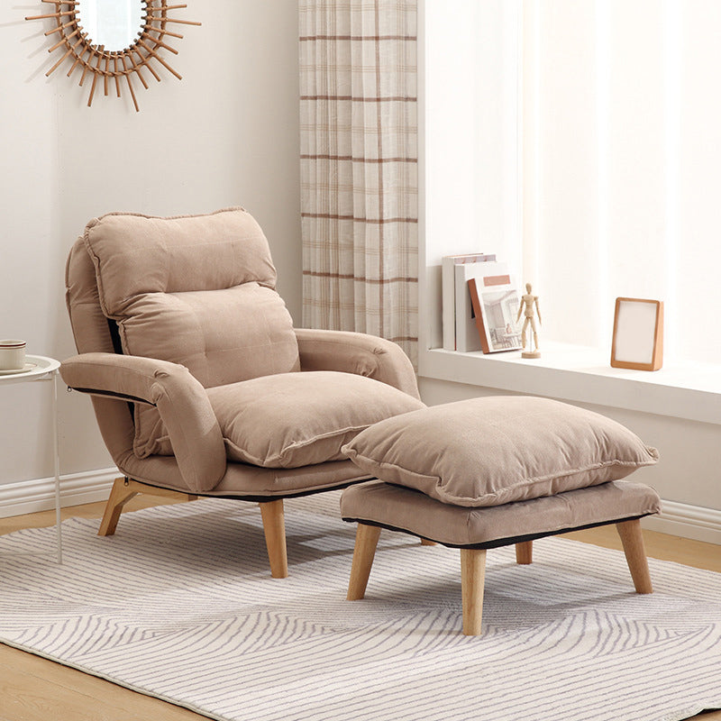 Contemporary Fabric Arms Included With Loose Cover Basic Four Leg Accent Chair