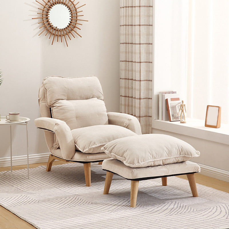 Contemporary Fabric Arms Included With Loose Cover Basic Four Leg Accent Chair