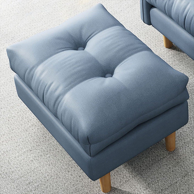 Contemporary Faux Leather Removable Cushions Basic Four Leg Accent Chair