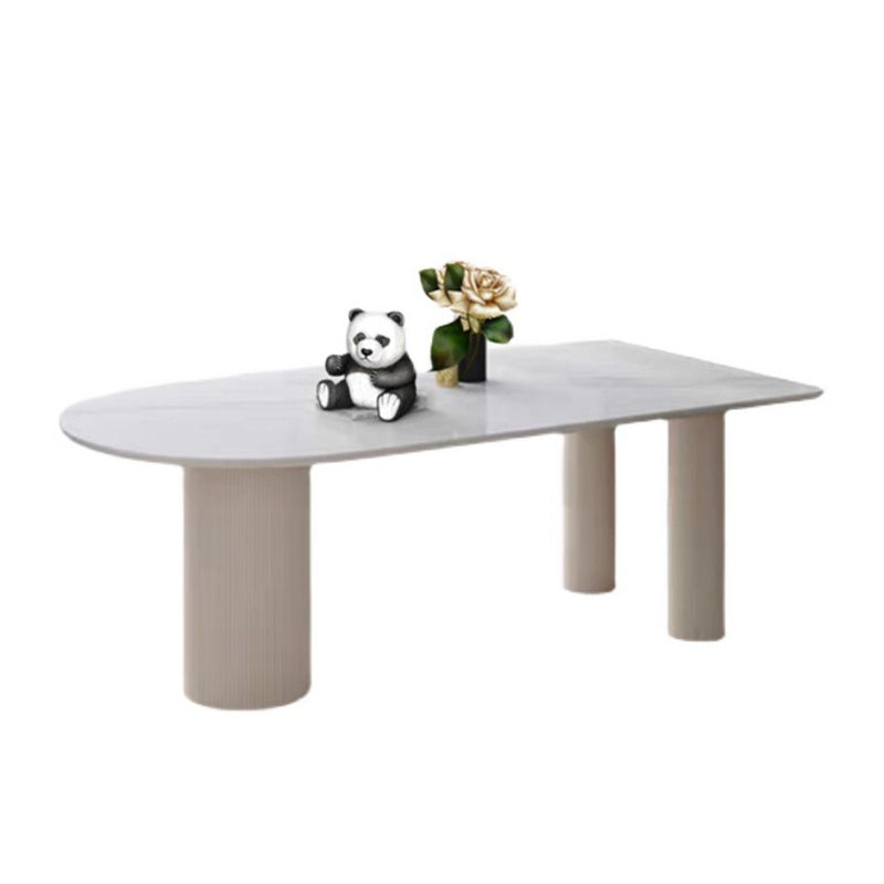 Stone Top Dining Table Contemporary Dining Table with 3 Legs