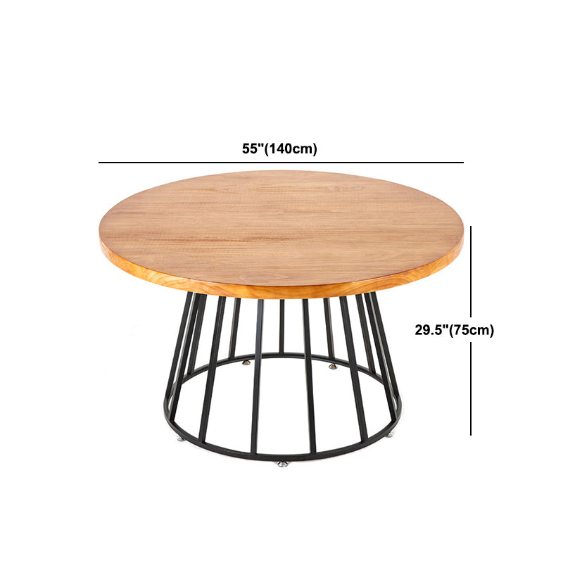 Solid Wood Dining Table Contemporary Round Dining Table with Pedestal Base