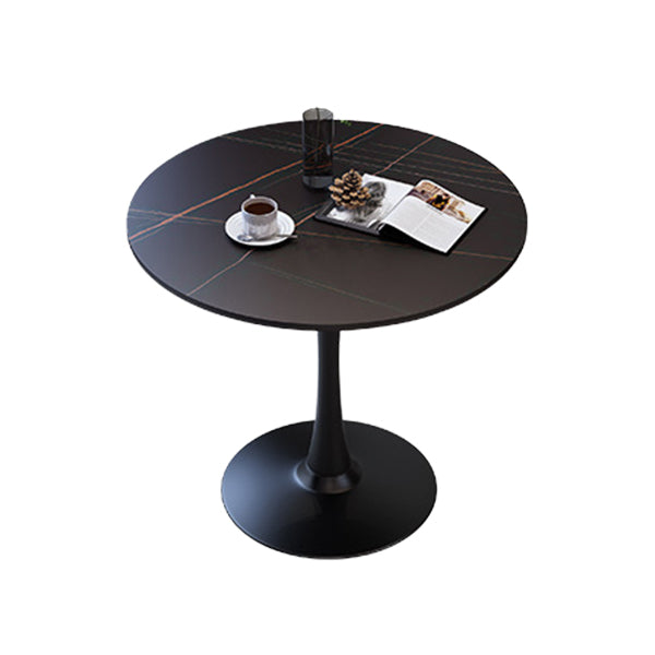 Traditional Luxury Dining Table Stone Dining Table with Metal Base