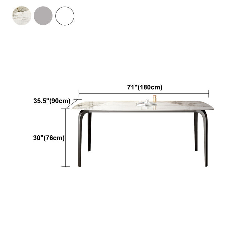 Rectangle Dining Table Industrial Dining Table with Black Frame