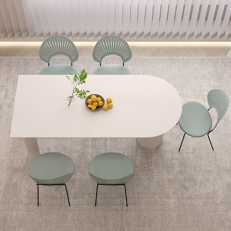 Contemporary Dining Table Stone Top Dining Table with 3 Legs