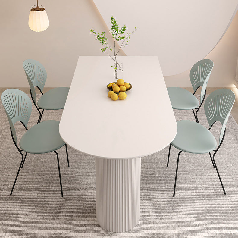Contemporary Dining Table Stone Top Dining Table with 3 Legs
