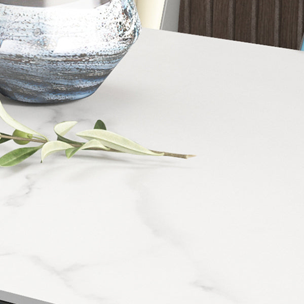 Rectangle Dining Table 4 Legs Dining Table with Solid Wood Base