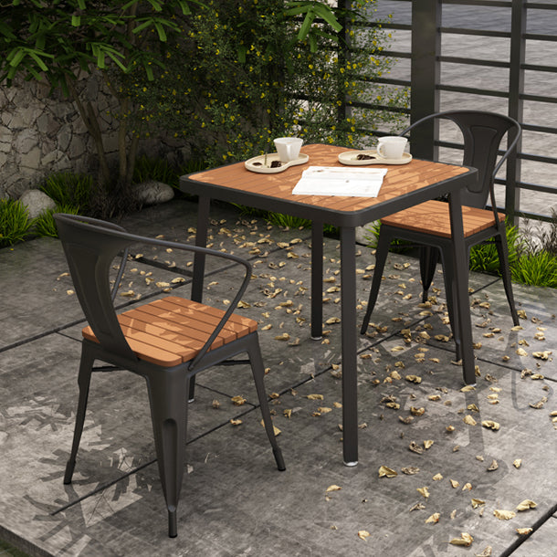 Square Dining Table Industrial Reclaimed Wood Dining Table with 4 Legs