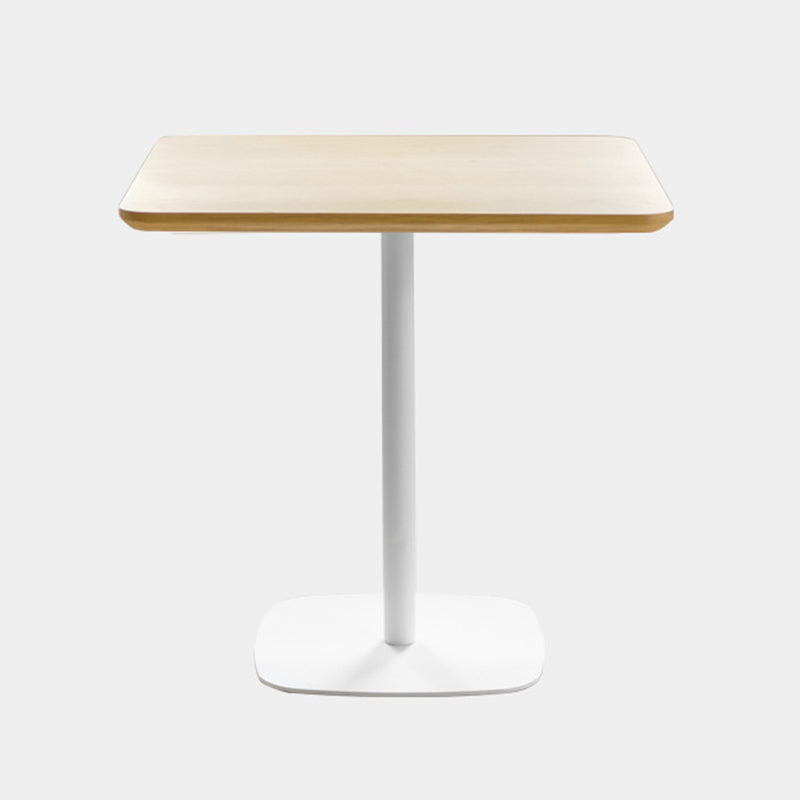Square Dining Room Table Medium Density Fiberboard Table with Pedestal Base