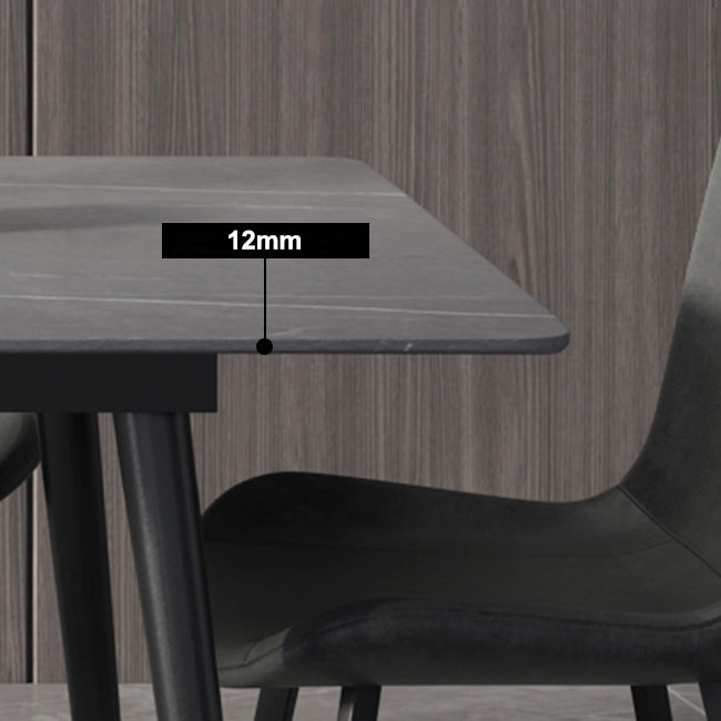 Stone Dining Table Industrial Rectangle Dining Table for Dining Room