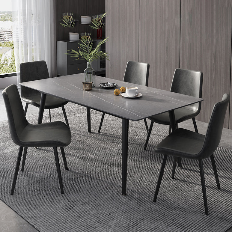 Stone Dining Table Industrial Rectangle Dining Table for Dining Room