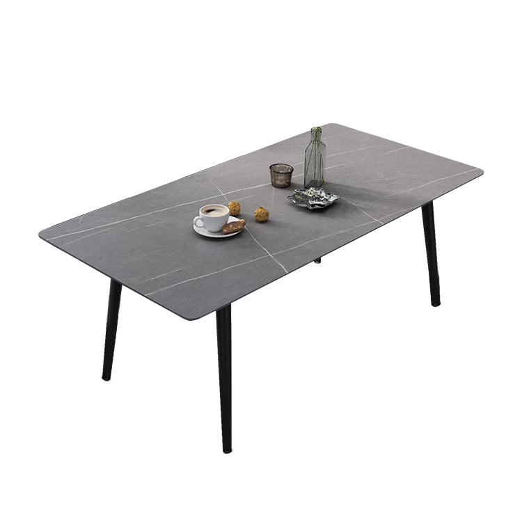 Stone Dining Table Industrial Rectangle Dining Table for Dining Room