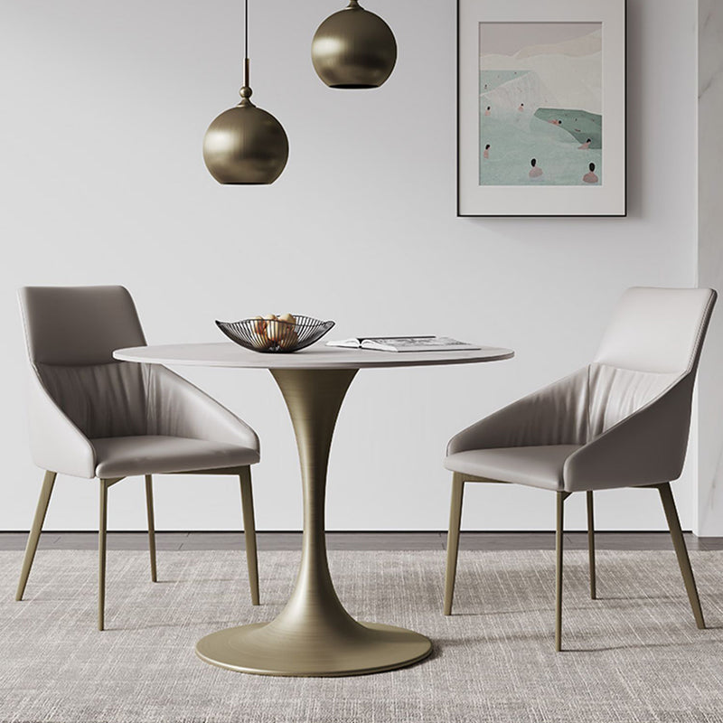 Round Dining Table Traditional Luxury Dining Table with Tulip Base