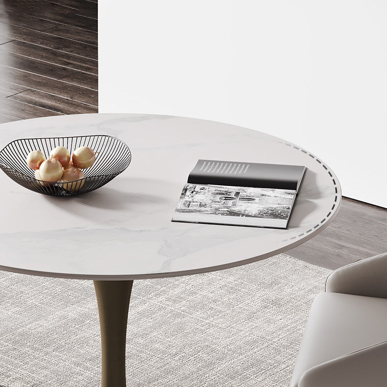 Round Dining Table Traditional Luxury Dining Table with Tulip Base