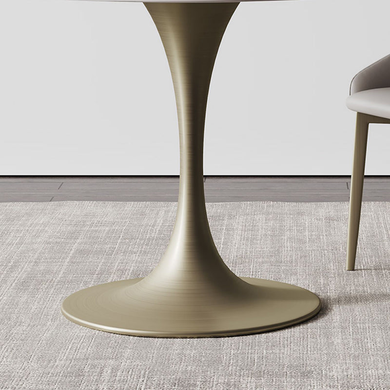 Round Dining Table Traditional Luxury Dining Table with Tulip Base
