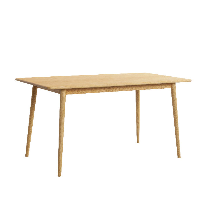 Rectangle Dining Table Solid Wood Dining Room Table in Natural