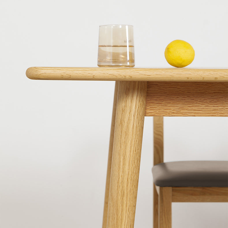 Rectangle Dining Table Solid Wood Dining Room Table in Natural