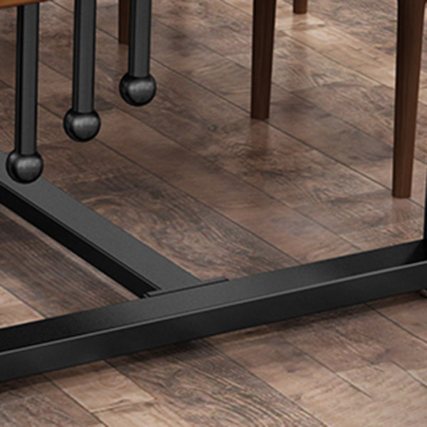 Pine Solid Wood Dining Table Rectangle Dining Table with Trestle Base