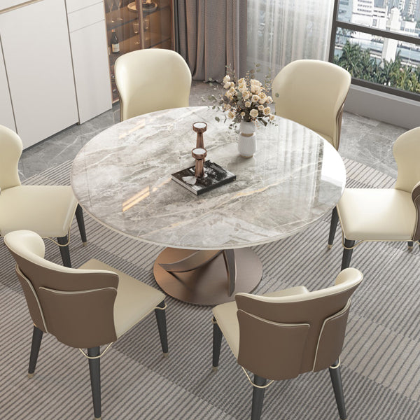 Round Dining Table Traditional Luxury Dining Table with Rose Base