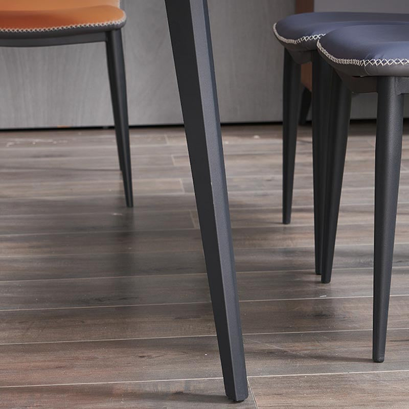 Rectangular Sintered Stone Dining Table Modern Furniture with 4 Legs in Matte Finish Home