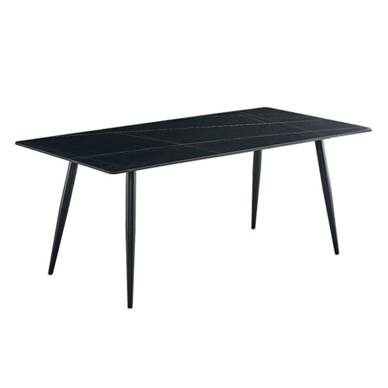 Rectangle Dining Table Stone Dining Table with 4 Legs for Dining Room