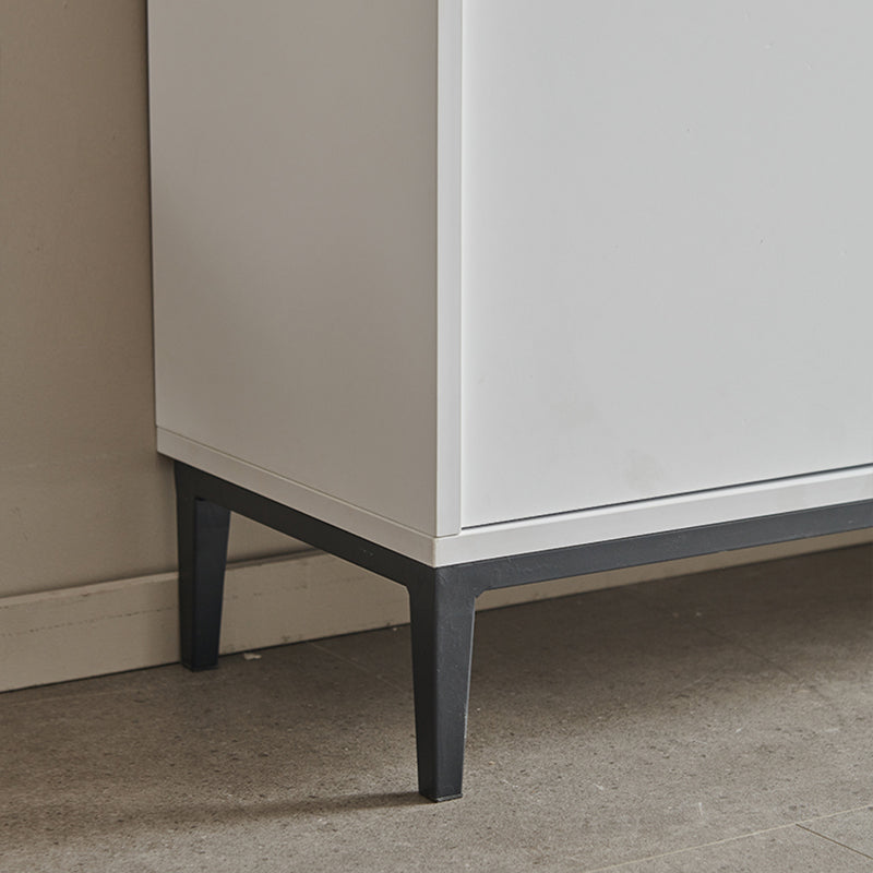 Glam Buffet Sideboard Stone and Wood Buffet Table with Drawers