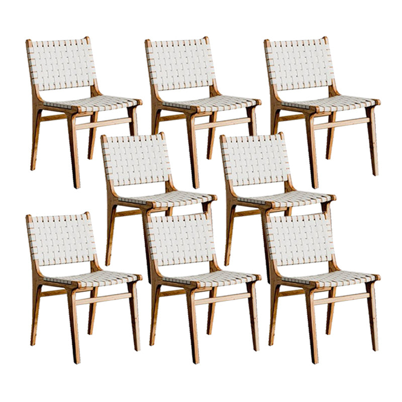 Modern Style Dining Chairs Solid Wood Open Back Dining Chair for Home