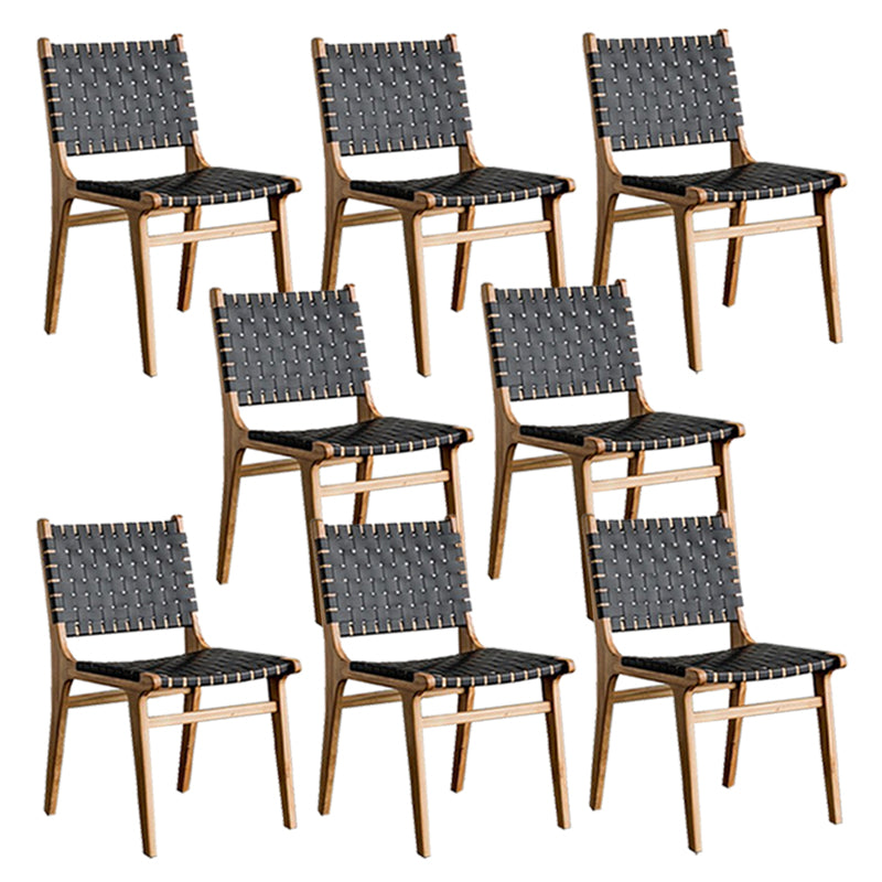 Modern Style Dining Chairs Solid Wood Open Back Dining Chair for Home