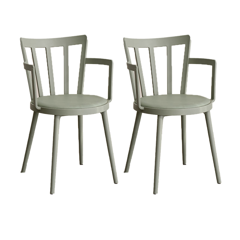 Modern Dining Chairs Arm Dining Chair with Plastic Legs for Kitchen