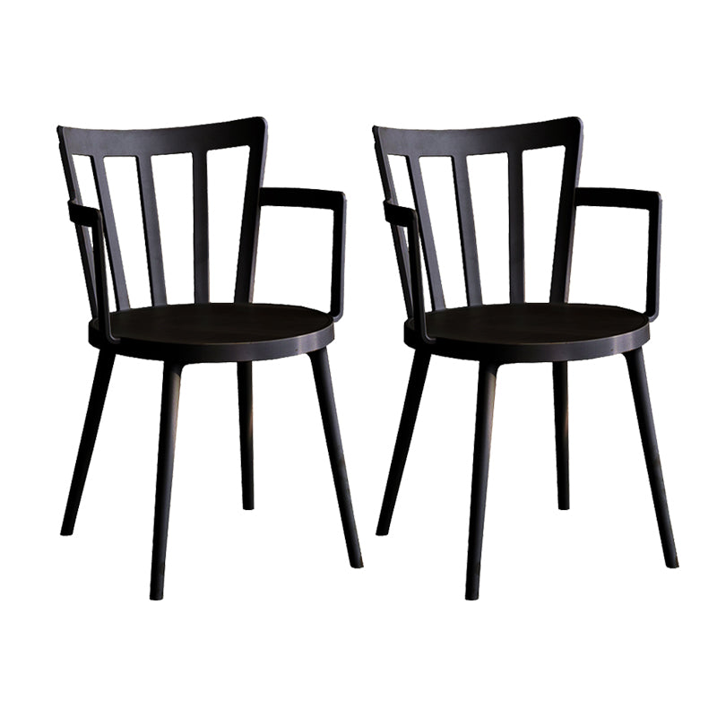 Modern Dining Chairs Arm Dining Chair with Plastic Legs for Kitchen
