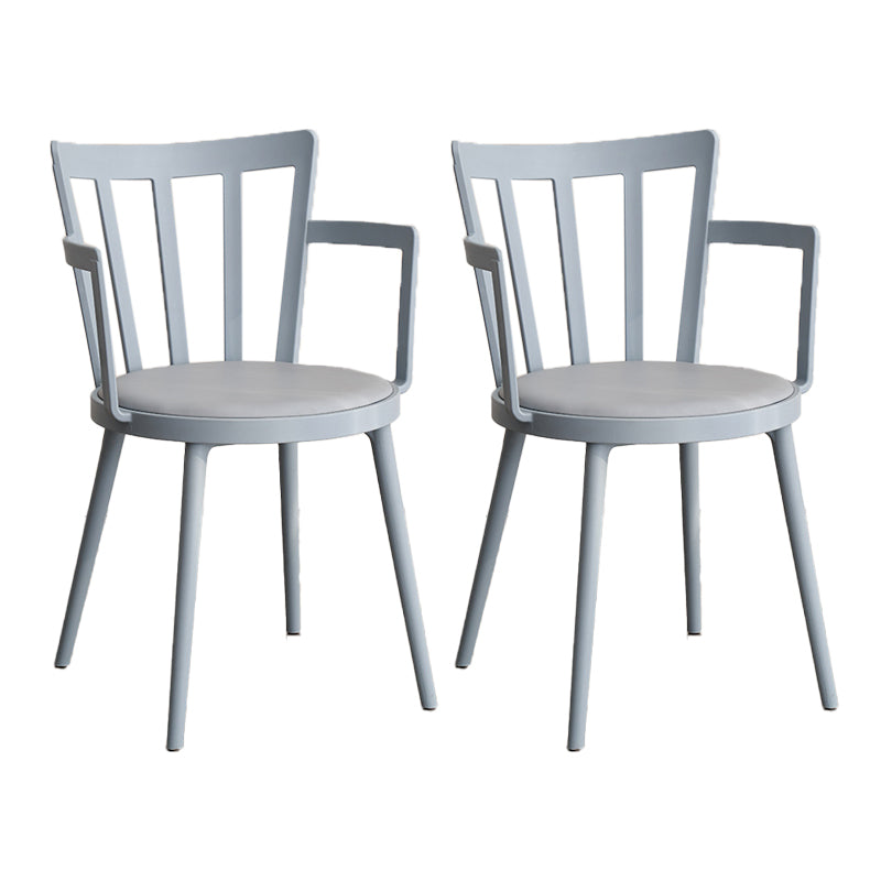 Modern Dining Chairs Arm Dining Chair with Plastic Legs for Kitchen