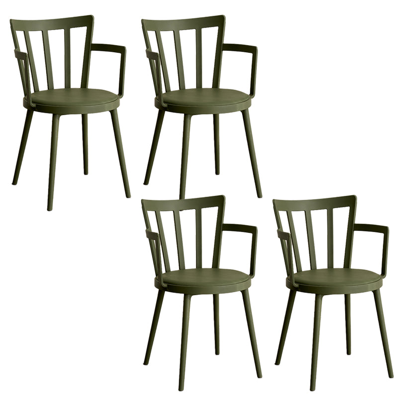 Modern Dining Chairs Arm Dining Chair with Plastic Legs for Kitchen