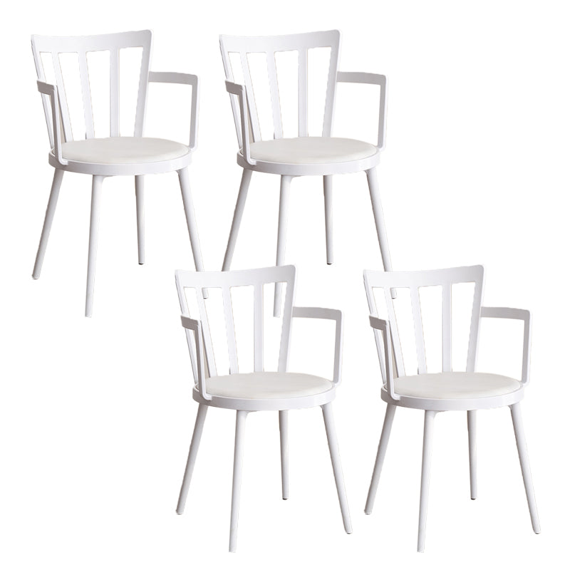 Modern Dining Chairs Arm Dining Chair with Plastic Legs for Kitchen
