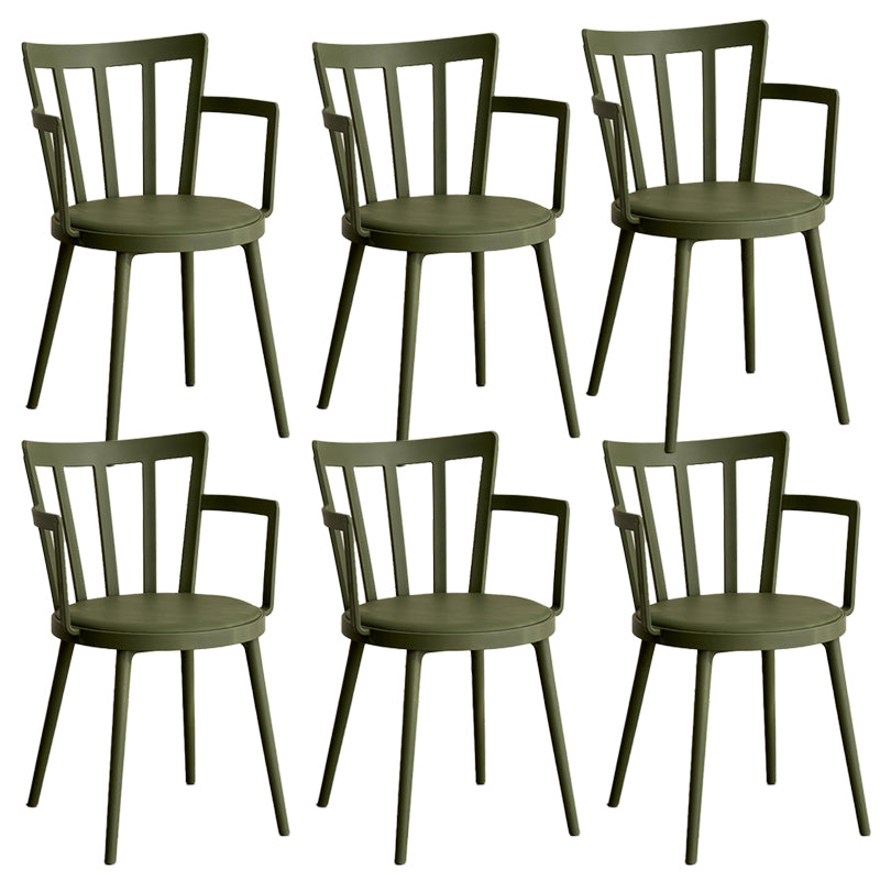 Modern Dining Chairs Arm Dining Chair with Plastic Legs for Kitchen