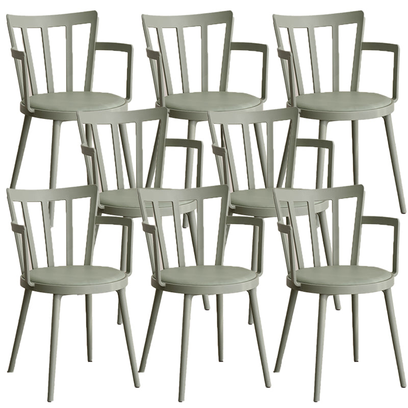 Modern Dining Chairs Arm Dining Chair with Plastic Legs for Kitchen