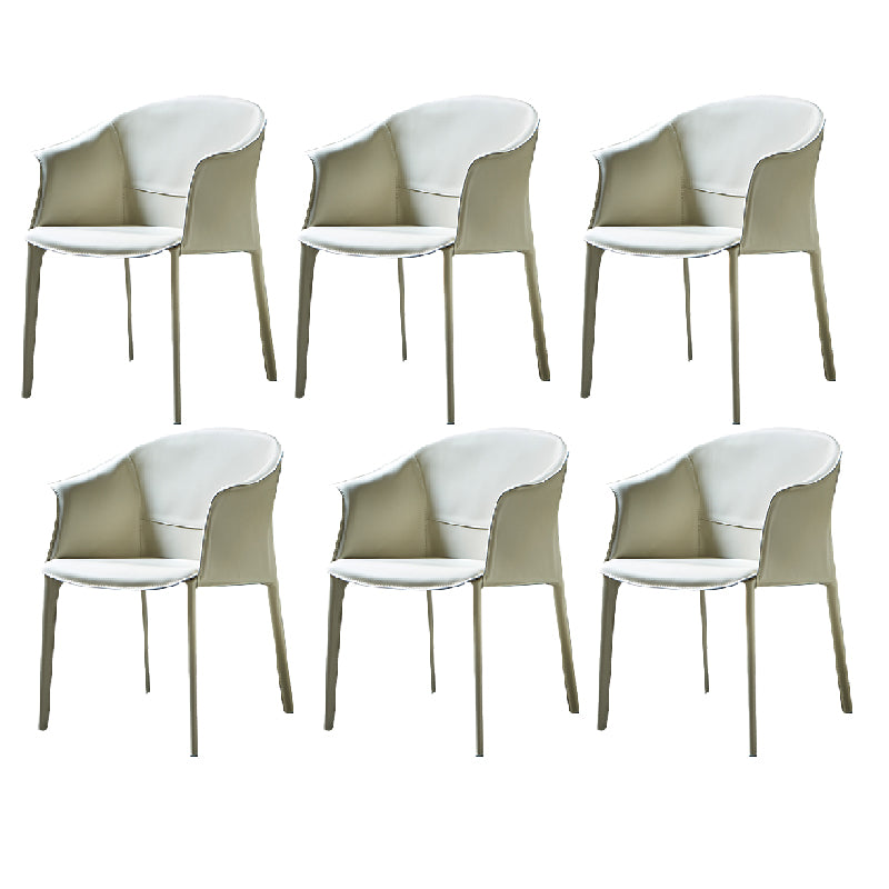 Modern Upholstered Guest Chair Faux Leather Dining Arm Chair