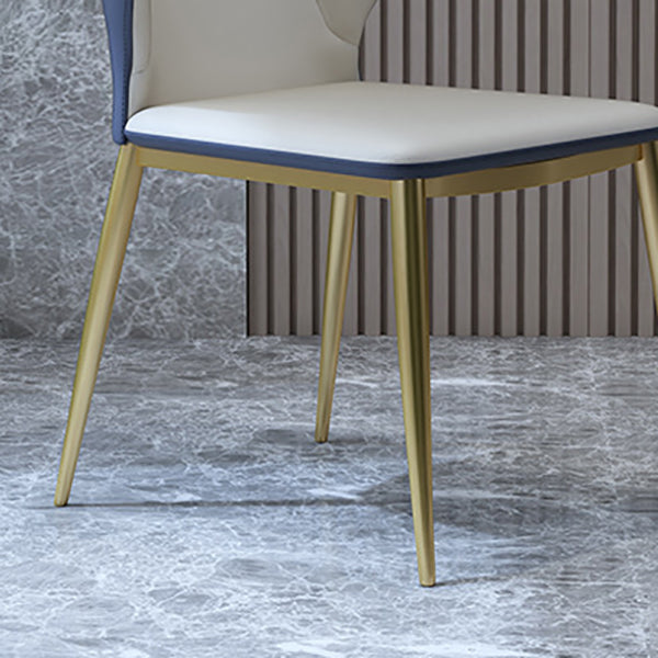 Nordic Style Dining Chairs Armless Dining Chairs with Metal Legs for Kitchen