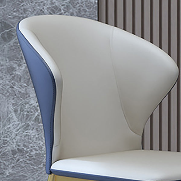 Nordic Style Dining Chairs Armless Dining Chairs with Metal Legs for Kitchen